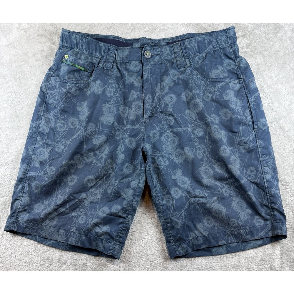 William Murray Golf‎ Shorts Mens 32 Blue Green Floral Performance Straight Fit